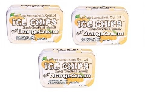 ICE CHIPS Peppermint Xylitol Mints 6 Single Tins